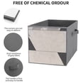 thumbnail image 3 of Set of 6 Collapsible Oxford Fabric Storage Cubes with Handles, Foldable Closet Organizer Bins for Clothes, Toys, Shelves, Home & Kitchen Triangle Gray, 3 of 7
