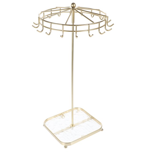 WHAMVOX Exhibidor De Joyas Dorado Con Múltiples Para Organizar Collares Y