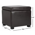 thumbnail image 5 of SAFAVIEH Jonathan Flip Top Ottoman Brown, 5 of 12