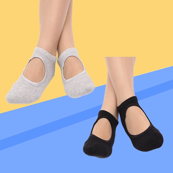 Supvox 2 Pairs of Ballet Socks for Women with Stability Breathable Cotton Assorted Color for Traveling