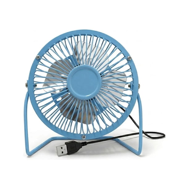 Ventilador USB Metálico Kimhi 6 Pulgadas Silencioso | Oficina Hogar Viaje Camping PC | Ajustable 4 Aspas