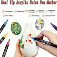 thumbnail image 2 of Beyonddraw Dual Tip Acrylic Paint Pen Marker, Dual Tip Acrylic Paint Pen Marker, Fine Brush Tips Painting Pens, DIY Art Supplies for Wood, Glass, Ceramic Surfaces (36 PCS), 2 of 7