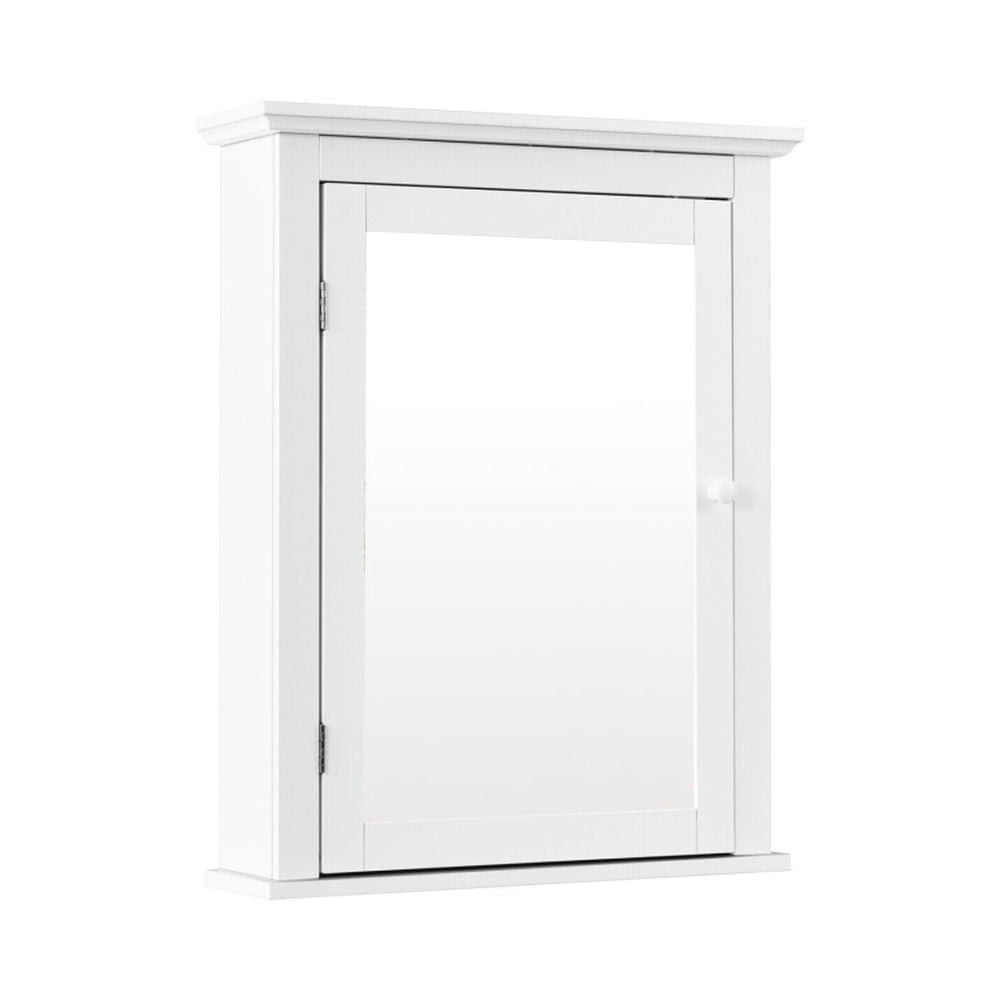 Finihen Bathroom Wall Cabinet, Wall Mounted Bathroom Mirror Cabinet, Bathroom Mirror Cabinet Wall Mounted Adjustable Shelf Medicine Storage, for Bathroom, White Finihen Bathroom Wall Cabinet, Wall Mounted Bathroom Mirror Cabinet, Bathroom Mirror Cabinet Wall Mounted Adjustable Shelf Medicine Storage, for Bathroom, White