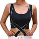 thumbnail image 1 of Gibobby Brasier Deportivo con Cierre Frontal Sujetador con anillo de para mujer, Color sólido, transpirable, ropa interior, sujetador cómodo(Negro,Mediano), 1 of 4