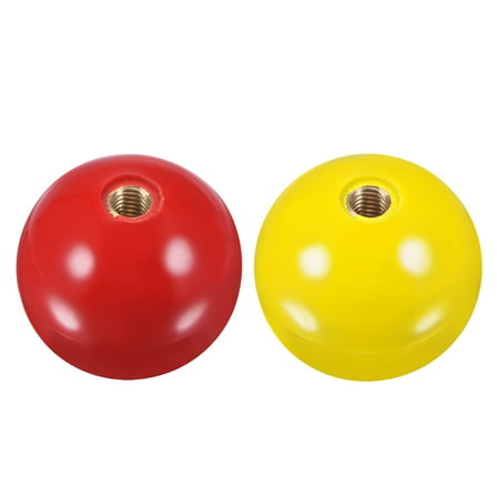 Uxcell Red/Yellow Joystick Head Rocker Ball Top Handle Arcade Game Replacement