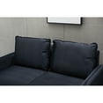 thumbnail image 3 of Kingway Furniture Aurora Velvet Living Room Loveseat in Black, 3 of 6