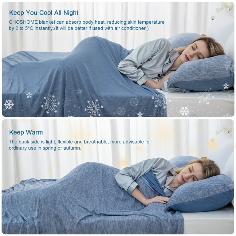 Lightweight Cooling Blanket for Summer Extra Large Cool Blankets for Hot  Sleepers, Breathable Thin Blanket with Cooling and Warm Fabric on Each  Side, Twin Size 