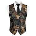 thumbnail image 4 of Uorisanigo Dried Leaf Mens Vests Waistcoat with Pockets Vest for Men Casual Sleeveless Slim Fit Waistcoat Suit Vest Fashion Fit for Casual Dress Size M, 4 of 7