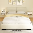 thumbnail image 4 of HOMCOM Floating Bedside Tables Set of 2, Wall-Mounted Nightstand White, 4 of 10