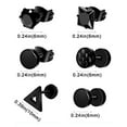 thumbnail image 5 of AOOOWER 12Set Black Earrings for Men Women Stainless Steel Hoop Stud Earrings Set, 5 of 7