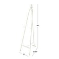 thumbnail image 4 of DecMode 17" x 65" White Metal Adjustable 3 Tier Anchor Easel with Foldable Stand and Chain Support, 1-Piece, 4 of 11