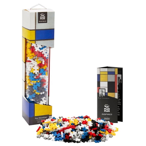 Plus-Plus Inspired - Open Play Artist Building Set - 350 Pc Mondrian- Composition A