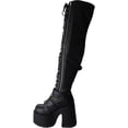 thumbnail image 3 of Demonia Camel Vegan Leather Black CAM305/BVL Women's Size 8 Medium, 3 of 4