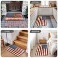 thumbnail image 6 of American Flag Door Mat Indoor Outdoor, Vintage Blue Red USA Flag Retro Non Slip Welcome Mat with Rubber Backing, Absorbent Fabric Front Door Mats Entryway Rug for Home Patio Entrance 24"x36", 6 of 9