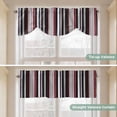 thumbnail image 5 of Red Blue Black Striped Tie Up Valance Curtains for Windows, Kitchen Curtains Window Treatments, Modern Stripes Star Short Window Shades Valances for Bedroom Bathroom Cafe 42"x18", 5 of 8