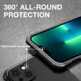 thumbnail image 4 of SaniMore for iPhone 14 6.1" 2022 Case, Heavy Duty Protective Alloy Frame Rugged Frosted PC Backplane Drop Resistant Shockproof Anti-scratch Slim Lightweight Hybird Case for iPhone 14 6.1", Blackred, 4 of 7
