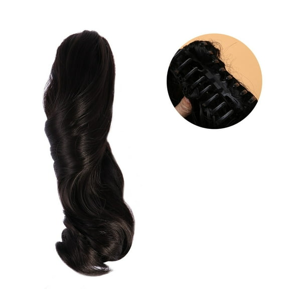 SOPOTUTU 1Pack Ponytail Clip Extension Claw Clip Black for Women Daily Life