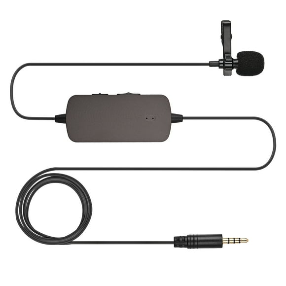 Amdohai Professional Clip-on Lavalier Microphone Mini Omnidirectional Lapel Recording Mic with 6m Cable 3.5mm TRRS Plug for Camera Smartphone Computer Video Recording Interview Live Stream