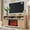 70in-Natural, variant on wow97e Fluted Fireplace TV Stand for TVs Up to 75 Inch with 23" Electric Fireplace, Modern Entertainment Center w/Waveform Panel Sliding Door & Adjustable Shelves for Living Room