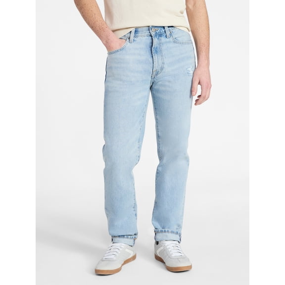 No Boundaries Men's Vintage Straight Fit Jeans, 100% Cotton, 14 oz Denim, Men's 28x30-40x32