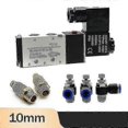 thumbnail image 1 of Pneumatic Electric Solenoid Valve 4v210-08 5 Way 2 Position Control Air Gas Magnetic Valve 12v 24v 220v 4mm-12mm Hose Fittings, 1 of 5