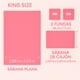 thumbnail image 3 of Juego de Sábanas Tacto Algodón King Size 4 Piezas Ultra Suaves y Frescas Color Coral Kyuden Home, 3 of 6