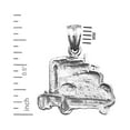 thumbnail image 2 of Rhodium Plated 925 Sterling Silver 20MM Big Rig Truck Charm, 2 of 5
