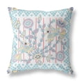 thumbnail image 6 of Amrita Sen Designs  16 x 16 in. Pond Peacock Broadcloth Indoor & Outdoor Zippered Pillow - White, Light Blue & Muted Yellow, 6 of 6