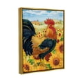 thumbnail image 3 of Stupell Industries Rooster in Sunflower Fields Animals & Insects Painting Gold Floater Framed Art Print Wall Art, 17 x 21, 3 of 9