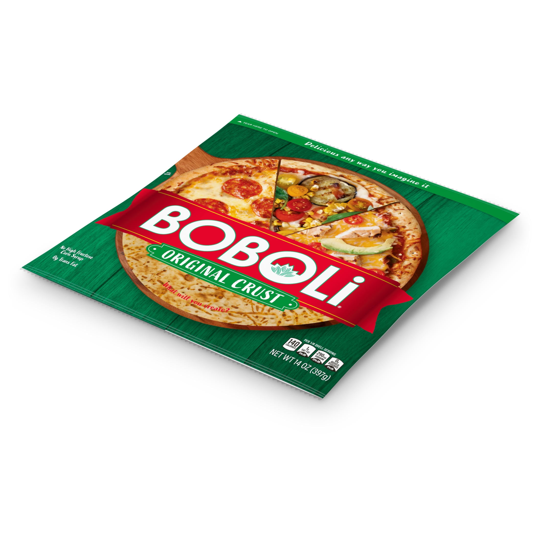 Boboli Original Crust, 14 oz, Plain Pizza Crust, Bag