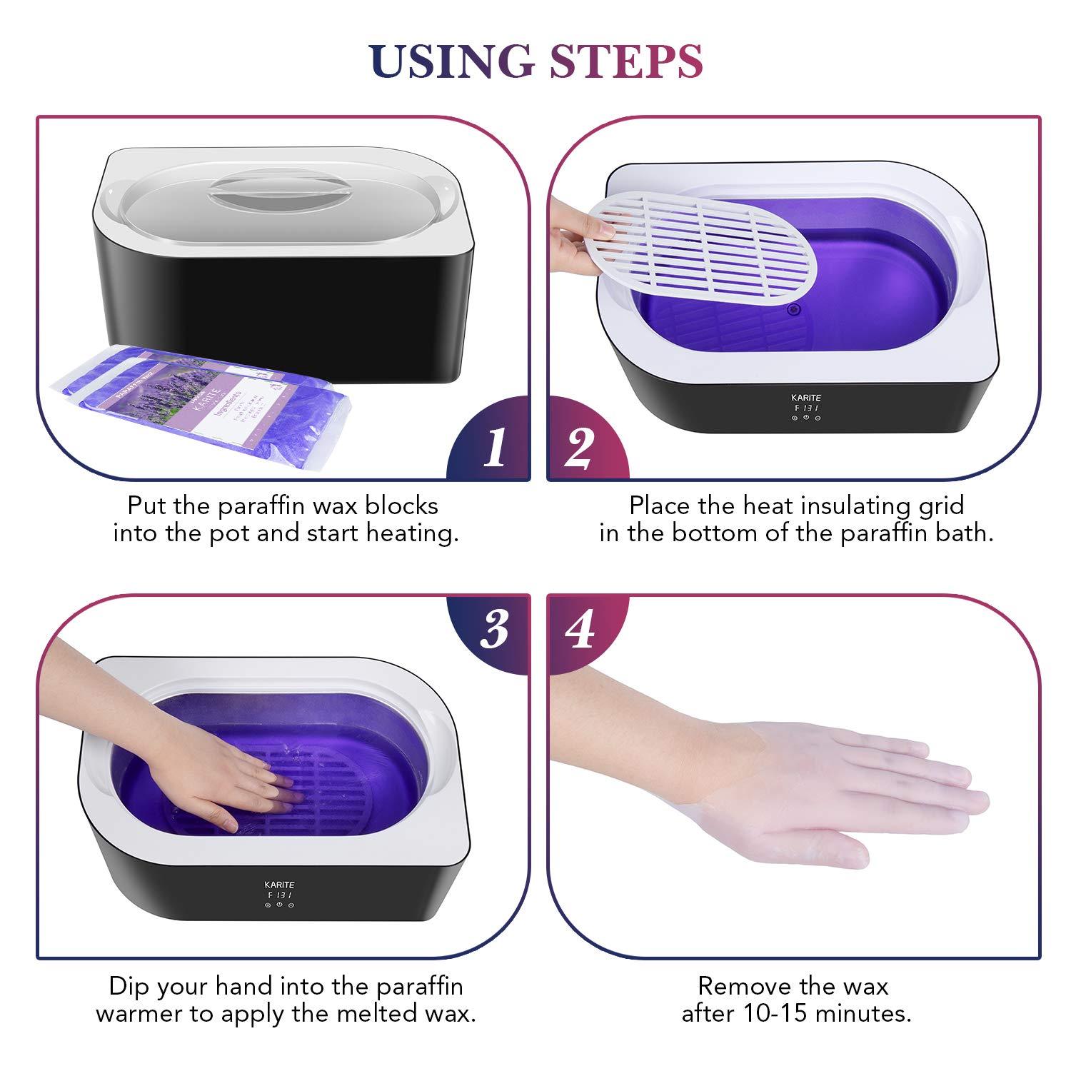 Paraffin Wax Machine for Hand and Feet - Karite Paraffin Wax Bath 4000ml Paraffin Wax Warmer Moisturizing Kit Auto-time and Keep Warm Paraffin Hand Wax Machine - image 5 of 8