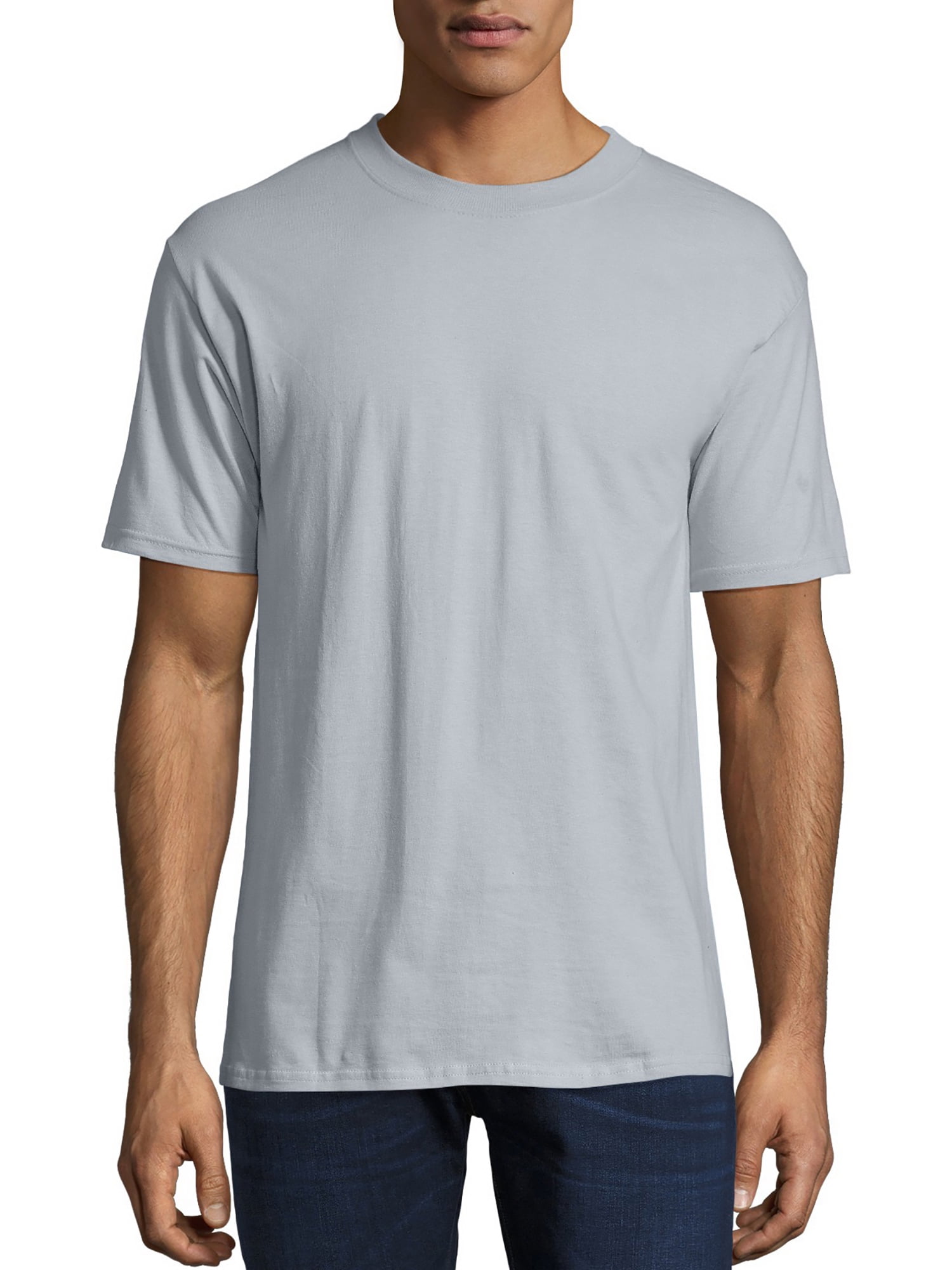 Hanes Men's and Big Men's Beefy-T Crew Neck Short Sleeve T-Shirt, Up To ...
