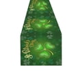 thumbnail image 2 of BSDHOME Shamrock St. Patrick's Day Long Table Runner 16x72 incheses, Green Clover Pattern Rectangle Table Runner Cotton Linen Cloth Placemat for Office Kitchen Dining Wedding Party Home Decor, 2 of 5