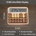 thumbnail image 2 of 12 Digit Cute Calculator, Mechanical Switch Design,Gradient Pink, 2 of 5