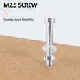 thumbnail image 3 of 5pcs M2.5 Screws Bolt Nut Set Turntable Headshell Stylus Mounting Vinyl Lp Record Player, 3 of 5