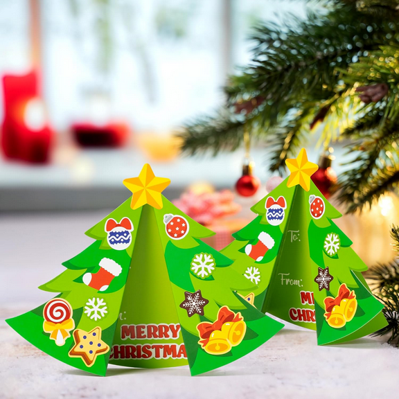 GROBRO7 Christmas Tree Diy Craft Kit for Christmas Party Ornament,Making Christmas Tree Game Supplies