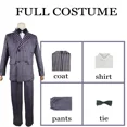 thumbnail image 3 of Disfraz de Cosplay de Gomez Addams Disfraz de Cosplay de Wednesday Addams Traje de Rayas Pantalones Superiores Disfraces de Fiesta de Carnaval de Halloween para Hombres, 3 of 5