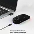 thumbnail image 3 of Mouse inalámbrico WREANU de doble modo Bluetooth 5.2 recargable, 3 of 7