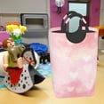 thumbnail image 7 of XMXT Large Collapsible Laundry Hamper, Heart Tender Sweet Love Laundry Basket with Aluminum Handle, 50L Pink, 7 of 7