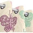 thumbnail image 3 of Coolnut Beige Sketch Butterflies Thermal Insulated Blackout Grommet Printed Window Curtain - 84x55 in - 100% Polyester 2 Panels, Symmetry, 3 of 6