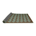thumbnail image 2 of Ahgly Company Indoor Square Abstract Turquoise Blue Contemporary Area Rugs, 3' Square, 2 of 4