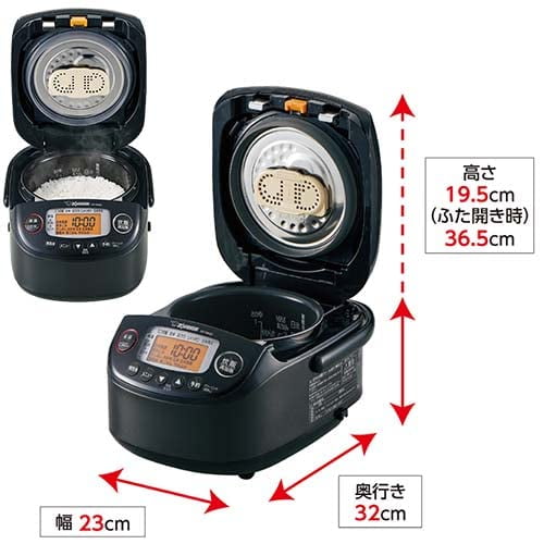 Zojirushi Mahobin NP-RN05-BA Rice Cooker, 3 Go, Pressure IH Type 