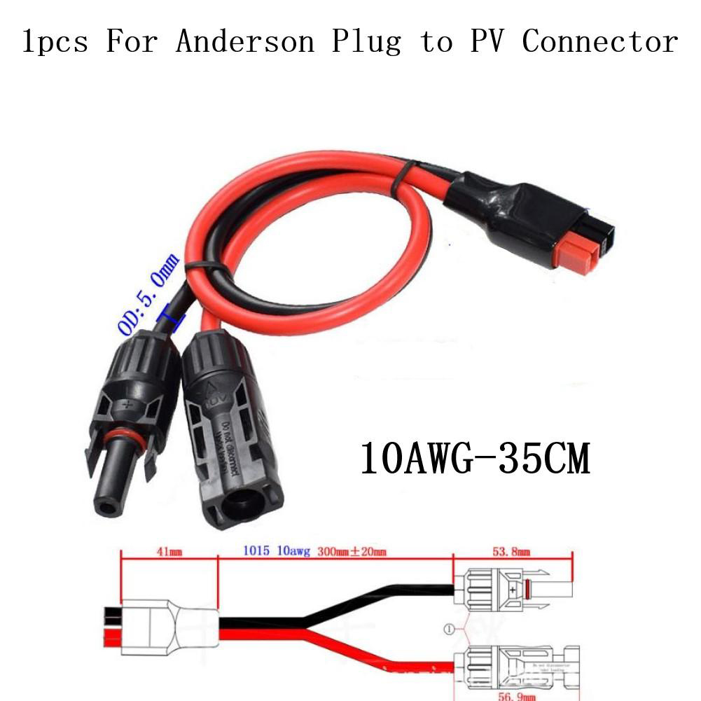 1 Piece for anderson Plug to Solar Panel Cable Wiring Adapter Connector 35cm