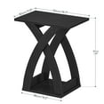 thumbnail image 6 of HOOBRO X-Design Narrow End Table with Open Storage, Black, 6 of 10