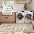 thumbnail image 5 of Roxstand 2'x5' Washable Runner Rug, Vintage Distressed Hallway Entrance Kitchen Rugs, Non Slip Stain Resistant Farmhouse Rug, Brown, 5 of 10
