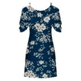 thumbnail image 5 of Women‘s Summer Dresses Print Short Sleeve Off Shoulder Round Neck Dress, 5 of 5