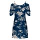 thumbnail image 5 of ICHUANYI Clearance Women‘s Summer Dresses Print Short Sleeve Off Shoulder Round Neck Dress(Navy, XXL) ICHUANYI WER2023080812081, 5 of 5