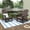 Dark Brown, variant on Polytrends  Laguna Hdpe All Weather Outdoor Patio Foldable Adirondack Chairs With Side Table (3-Piece Set) Red