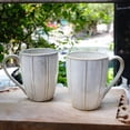 thumbnail image 1 of White Ivory Charm Ceramic Coffee Mug Set Of 2 Pieces - 350ml Each | Studio Pottery Ceramic Mugs For Coffee, Tea, Milk - Microwave Safe & Leak Proof, 1 of 3