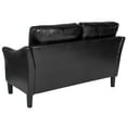 thumbnail image 3 of Emma + Oliver Living Room Loveseat Couch with Single Cushion in Black LeatherSoft, 3 of 5